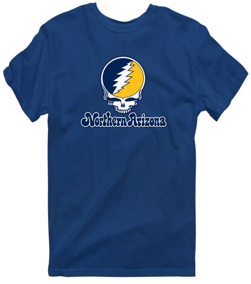 Northern Arizona Stealie Premium Unisex T-Shirt — Design: Northern Arizona University — Navy