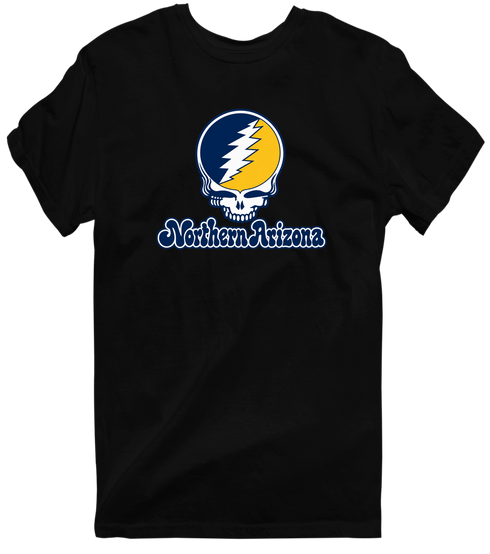 Northern Arizona Stealie Premium Unisex T-Shirt — Design: Northern Arizona University — Black