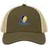 Northern Arizona Stealie Premium Unisex Trucker Cap — Design: Northern Arizona University — Moss/Khaki