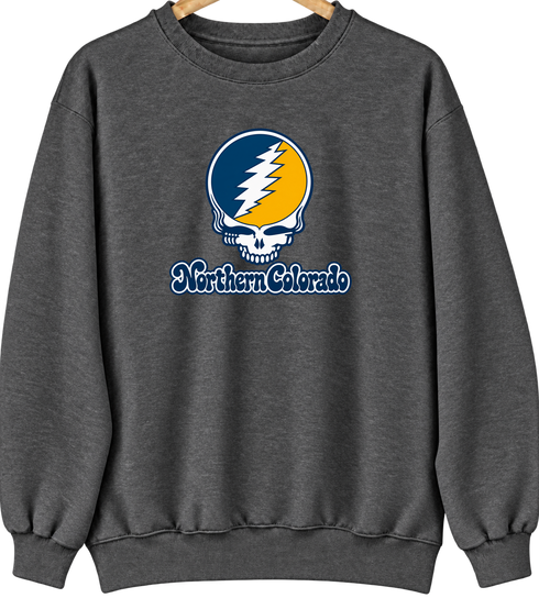 Northern Colorado Stealie Premium Unisex Crewneck — Design: Northern Colorado University of — Dark Heather