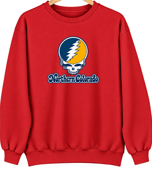 Northern Colorado Stealie Premium Unisex Crewneck — Design: Northern Colorado University of — Red