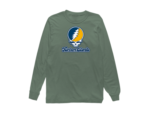 Northern Colorado Stealie Premium Unisex Long-Sleeve — Design: Northern Colorado University of — Light Green
