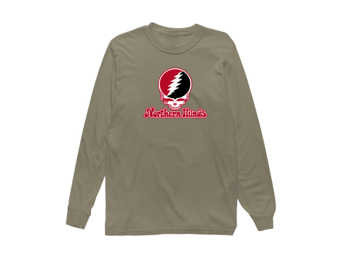 Northern Illinois Stealie Premium Unisex Long-Sleeve — Design: Northern Illinois University — Sandstone