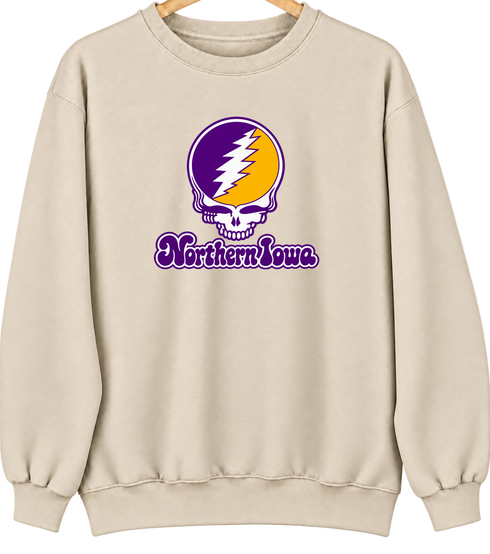 Northern Iowa Stealie Premium Unisex Crewneck — Design: Northern Iowa University of — Sand