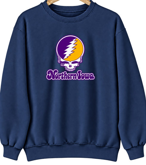 Northern Iowa Stealie Premium Unisex Crewneck — Design: Northern Iowa University of — Navy