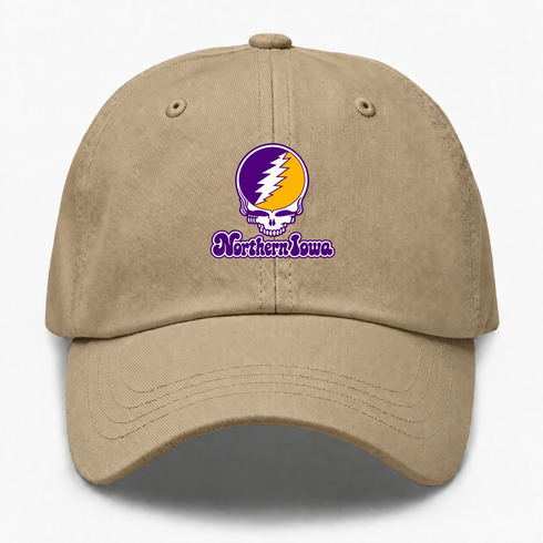 Northern Iowa Stealie Premium Unisex Dad Hat — Design: Northern Iowa University of — Khaki