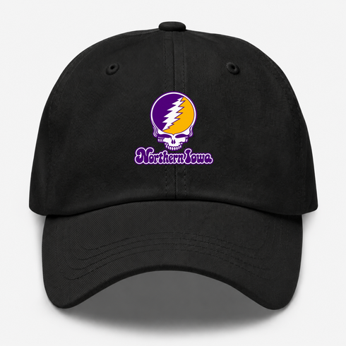 Northern Iowa Stealie Premium Unisex Dad Hat — Design: Northern Iowa University of — Black