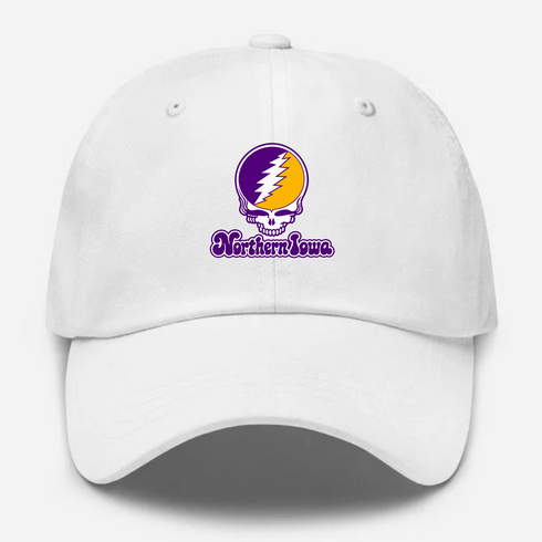 Northern Iowa Stealie Premium Unisex Dad Hat — Design: Northern Iowa University of — White