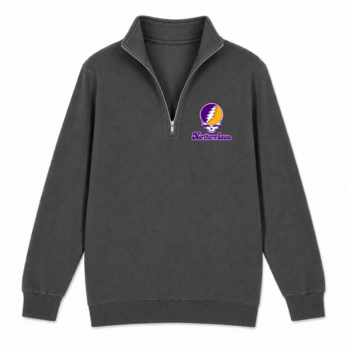 Northern Iowa Stealie Premium Unisex Quarter-Zip — Design: Northern Iowa University of — Charcoal