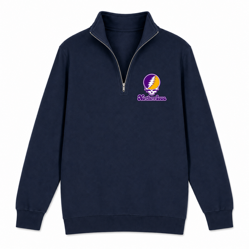 Northern Iowa Stealie Premium Unisex Quarter-Zip — Design: Northern Iowa University of — Navy