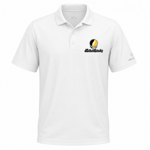 Northern Kentucky Stealie Premium Unisex Polo — Design: Northern Kentucky University — White