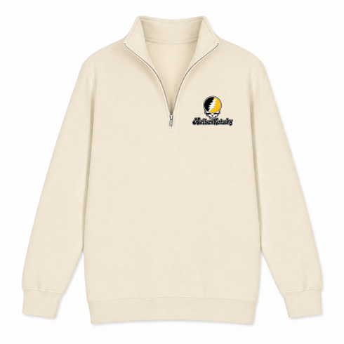 Northern Kentucky Stealie Premium Unisex Quarter-Zip — Design: Northern Kentucky University — Sand
