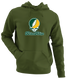 Northern Michigan Stealie Premium Unisex Hoodie — Design: Northern Michigan University — Military Green