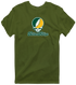 Northern Michigan Stealie Premium Unisex T-Shirt — Design: Northern Michigan University — Military Green
