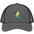 Northern Michigan Stealie Premium Unisex Trucker Cap — Design: Northern Michigan University — Charcoal/Black