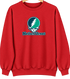 Northern Vermont Stealie Premium Unisex Crewneck — Design: Northern Vermont University — Red