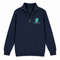 Northern Vermont Stealie Premium Unisex Quarter-Zip — Design: Northern Vermont University — Navy