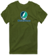 Northern Vermont Stealie Premium Unisex T-Shirt — Design: Northern Vermont University — Military Green