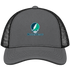 Northern Vermont Stealie Premium Unisex Trucker Cap — Design: Northern Vermont University — Charcoal/Black