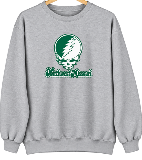 Northwest Missouri Stealie Premium Unisex Crewneck — Design: Northwest Missouri State University — Sport Grey