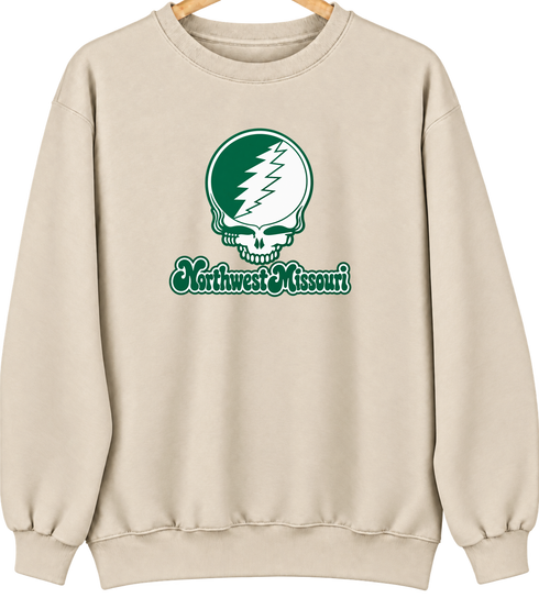 Northwest Missouri Stealie Premium Unisex Crewneck — Design: Northwest Missouri State University — Sand