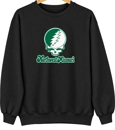 Northwest Missouri Stealie Premium Unisex Crewneck — Design: Northwest Missouri State University — Black