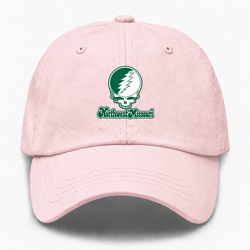 Northwest Missouri Stealie Premium Unisex Dad Hat — Design: Northwest Missouri State University — Pink