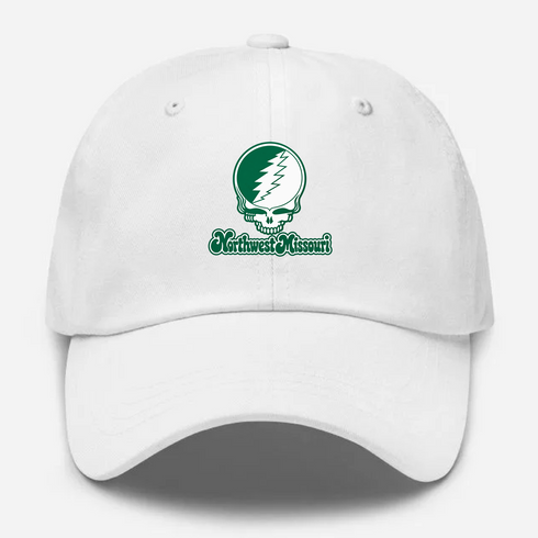 Northwest Missouri Stealie Premium Unisex Dad Hat — Design: Northwest Missouri State University — White