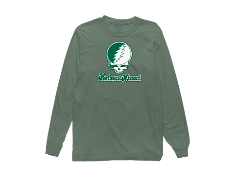 Northwest Missouri Stealie Premium Unisex Long-Sleeve — Design: Northwest Missouri State University — Light Green