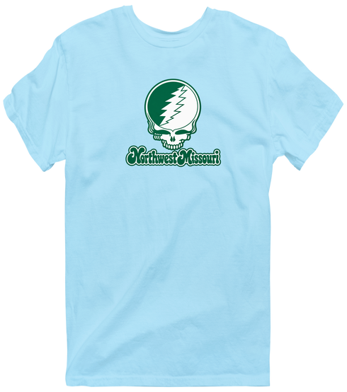 Northwest Missouri Stealie Premium Unisex T-Shirt — Design: Northwest Missouri State University — Light Blue