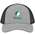 Northwest Missouri Stealie Premium Unisex Trucker Cap — Design: Northwest Missouri State University — Heather Grey/Black