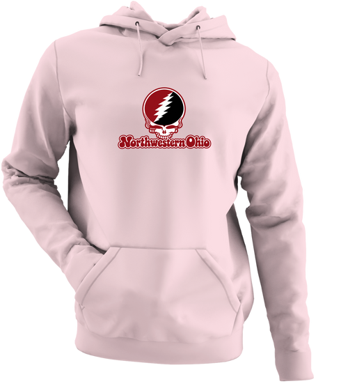 Northwestern Ohio Stealie Premium Unisex Hoodie — Design: Northwestern Ohio University of — Light Pink