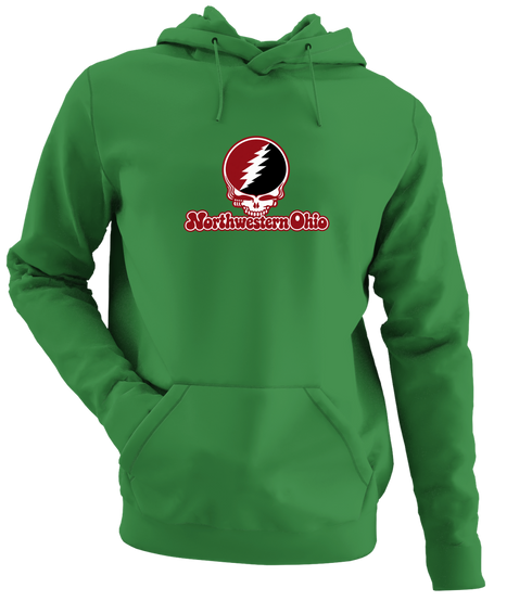 Northwestern Ohio Stealie Premium Unisex Hoodie — Design: Northwestern Ohio University of — Irish Green