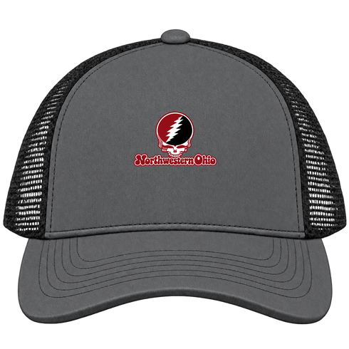 Northwestern Ohio Stealie Premium Unisex Trucker Cap — Design: Northwestern Ohio University of — Charcoal/Black