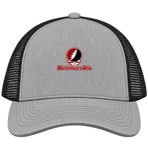 Northwestern Ohio Stealie Premium Unisex Trucker Cap — Design: Northwestern Ohio University of — Heather Grey/Black