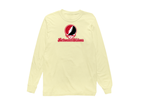 Northwestern Oklahoma Stealie Premium Unisex Long-Sleeve — Design: Northwestern Oklahoma State University — Butter