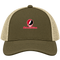 Northwestern Oklahoma Stealie Premium Unisex Trucker Cap — Design: Northwestern Oklahoma State University — Moss/Khaki