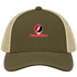 Northwestern Oklahoma Stealie Premium Unisex Trucker Cap — Design: Northwestern Oklahoma State University — Moss/Khaki