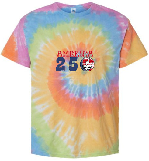 America 250 Stealie Tie-Dye T-Shirt