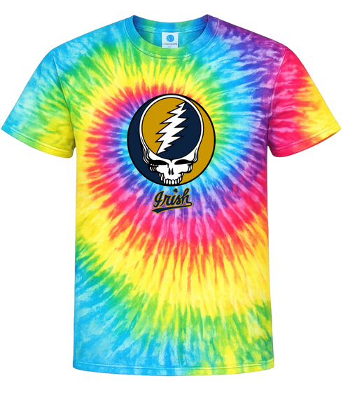 Notre Dame University - Irish Stealie Tie-Dye T-Shirt