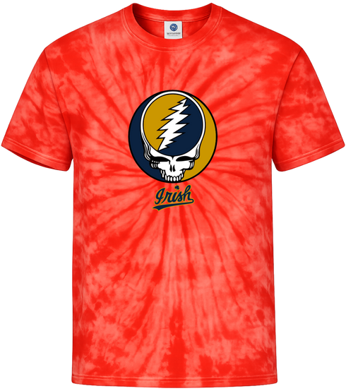 Notre Dame University - Irish Stealie Tie-Dye T-Shirt