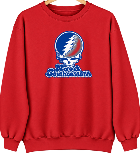 Nova Southeastern Stealie Premium Unisex Crewneck — Design: Nova Southeastern University — Red