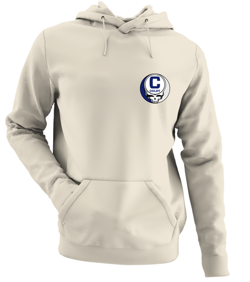 Colby College - Premium Grateful Dead Left Chest Hoodie - Sand - 3