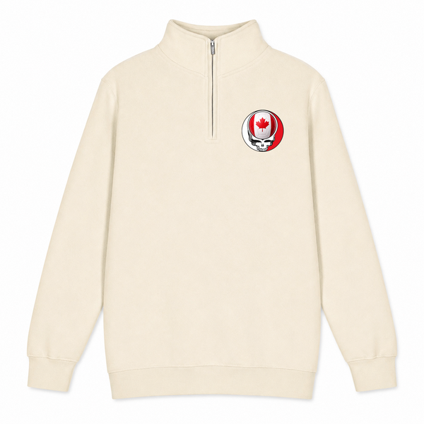 Canada FIFA World Cup - Premium Grateful Dead Quarter-Zip Pullover - Sand - 1