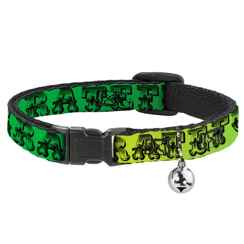 Grateful Dead - Cat Collar Breakaway - Grateful Dead Text w Skull & Roses Rainbow Fade - StealieShop