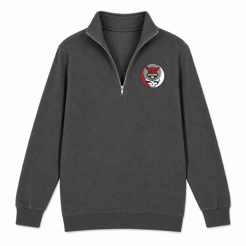 Arizona Football - Premium Grateful Dead Quarter-Zip Pullover - Charcoal - 6