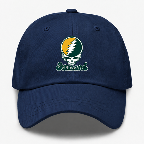Oakland Baseball Stealie Grateful Dead Dad Hat — Oakland Athletics — Navy