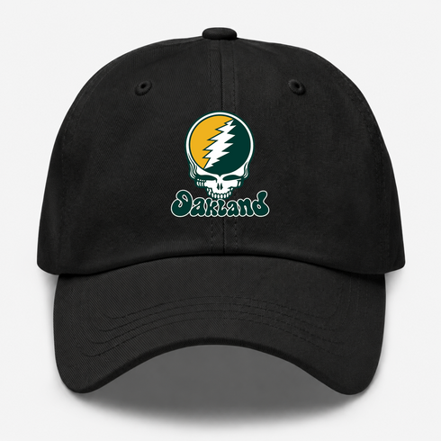Oakland Baseball Stealie Grateful Dead Dad Hat — Oakland Athletics — Black