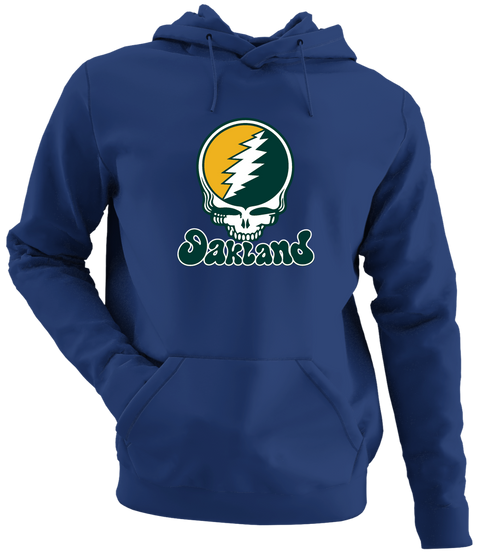 Oakland Baseball Stealie Grateful Dead Hoodie — Oakland Athletics — Navy
