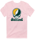 Oakland Baseball Stealie Grateful Dead T-Shirt — Oakland Athletics — Light Pink